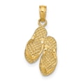 thumbnail image 1 of FJC Finejewelers 14k Yellow Gold Marco Island On Double Flip-flop Charm, 1 of 4