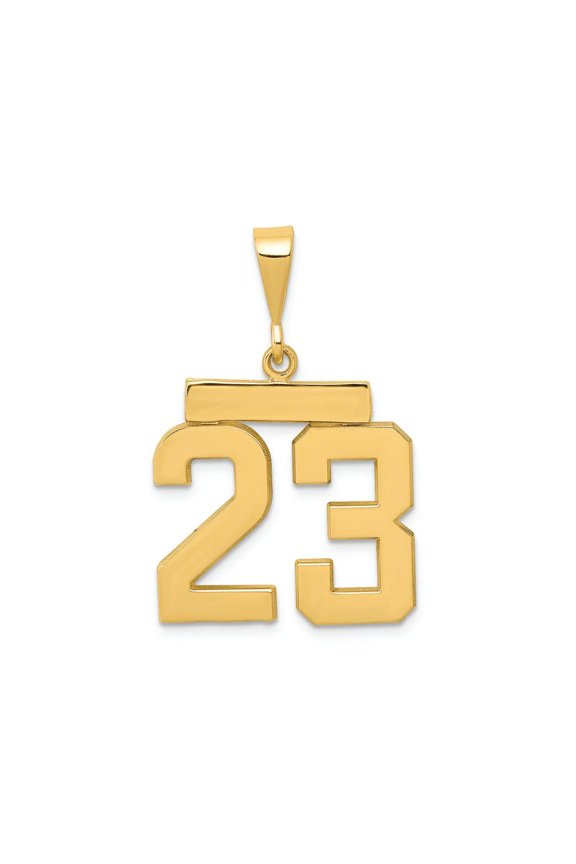FJC Finejewelers 14k Yellow Gold Medium Polished Number 23 Charm