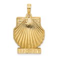 thumbnail image 1 of FJC Finejewelers 14k Yellow Gold Ocean City Under Scallop Shell Charm, 1 of 4