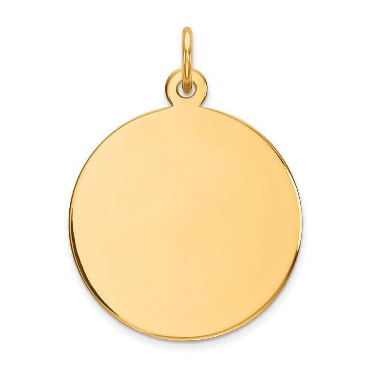 FJC Finejewelers 14k Yellow Gold Plain .009 Gauge Circular Engravable Disc Charm