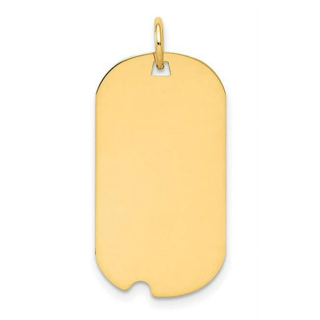 FJC Finejewelers 14k Yellow Gold Plain .013 Gauge Engraveable Dog Tag with Notch Disc Charm