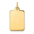 thumbnail image 1 of FJC Finejewelers 14k Yellow Gold Plain .013 Gauge Rectangular Engravable Disc Charm 10x 20mm, 1 of 2