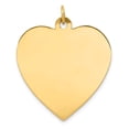 thumbnail image 1 of FJC Finejewelers 14k Yellow Gold Plain .018 Gauge Engravable Heart Disc Charm, 1 of 2