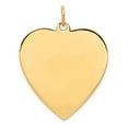 thumbnail image 1 of FJC Finejewelers 14k Yellow Gold Plain .027 Gauge Engravable Heart Disc Charm, 1 of 2