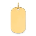 thumbnail image 1 of FJC Finejewelers 14k Yellow Gold Plain .027 Gauge Engraveable Dog Tag Disc Charm 13 x 25mm, 1 of 2