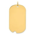 thumbnail image 1 of FJC Finejewelers 14k Yellow Gold Plain .035 Gauge Engraveable Dog Tag with Notch Disc Charm, 1 of 2