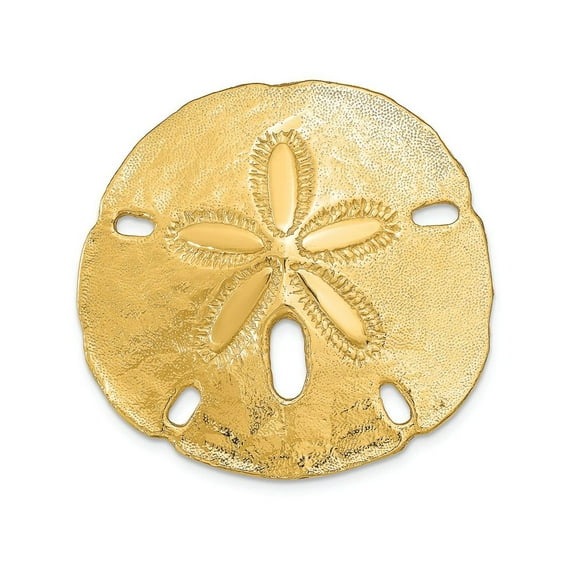 FJC Finejewelers 14k Yellow Gold Polished Fits Up To 10mm 8mm Medium Sand Dollar Slide Charm