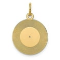 thumbnail image 1 of 14k Yellow Gold Solid Polished Record Album Charm 16.1x21.5mm Pendant Necklace for Women - .9 Grams, 1 of 2