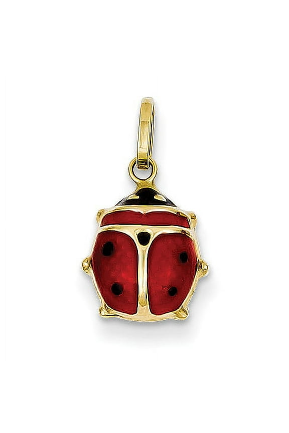 FJC Finejewelers 14k Yellow Gold Red Enameled Ladybug Charm