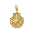thumbnail image 1 of FJC Finejewelers 14k Yellow Gold Sea Turtle In A Shell Charm, 1 of 6