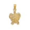 thumbnail image 1 of FJC Finejewelers 14k Yellow Gold Sea Turtle with Spiny Shell Charm Female Adult, 1 of 4