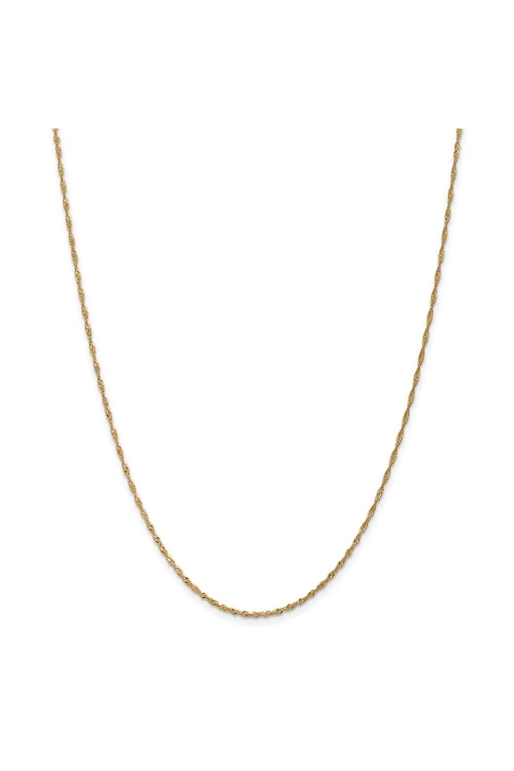 FJC Finejewelers 14k Yellow Gold Singapore Chain Necklace W/lock