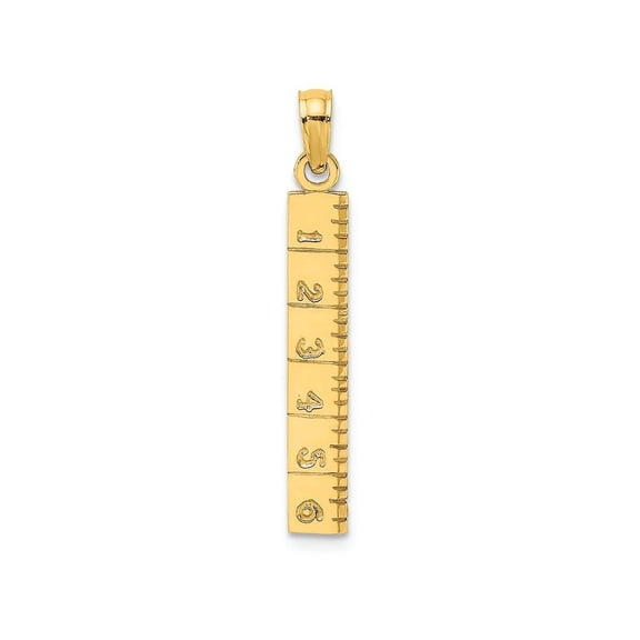 FJC Finejewelers 14k Yellow Gold Six Inch Ruler Charm