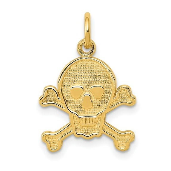 FJC Finejewelers 14k Yellow Gold Skull Bones Charm