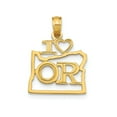 thumbnail image 1 of FJC Finejewelers 14k Yellow Gold Solid Oregon State Charm, 1 of 6