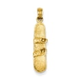 thumbnail image 1 of FJC Finejewelers 14k Yellow Gold Solid Polished 3d Snowboard Charm, 1 of 3