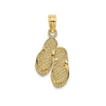 thumbnail image 1 of FJC Finejewelers 14k Yellow Gold Solid Polished Hawaii Flip-flops Charm, 1 of 7