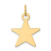 FJC Finejewelers 14k Yellow Gold Star Disc Charm
