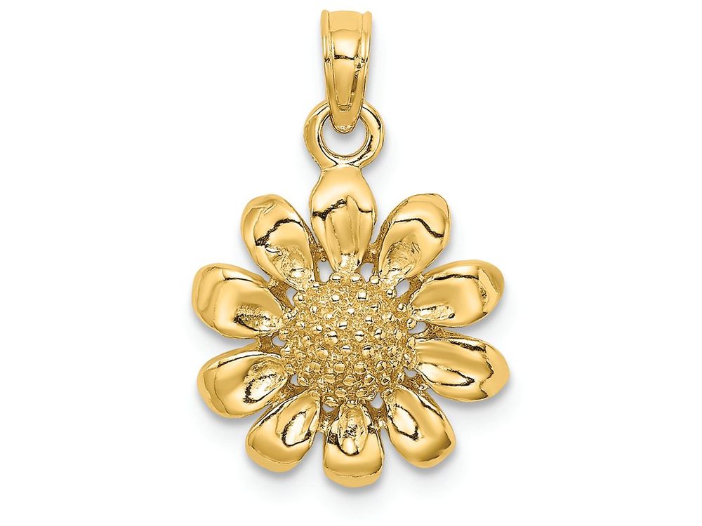 FJC Finejewelers 14k Yellow Gold Sunflowerdaisy Charm