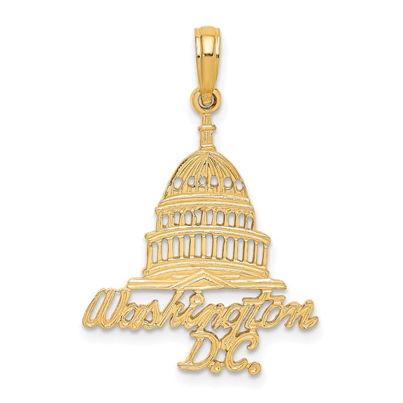 FJC Finejewelers 14k Yellow Gold Washington D.c. Capitol Building Charm