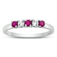 thumbnail image 1 of FJC Finejewelers 2.5mm Created Ruby and White Topaz Band / Ring, 1 of 6