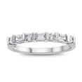 thumbnail image 1 of FJC Finejewelers 3x2mm Baguette Created White Sapphire Stackable Band Ring, 1 of 6