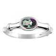 thumbnail image 1 of FJC Finejewelers 6x4mm Solitaire Oval Mystic Topaz Bamboo Ring, 1 of 3