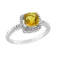 thumbnail image 1 of FJC Finejewelers 6x6mm Cushion-Cut Citrine Ring, 1 of 6