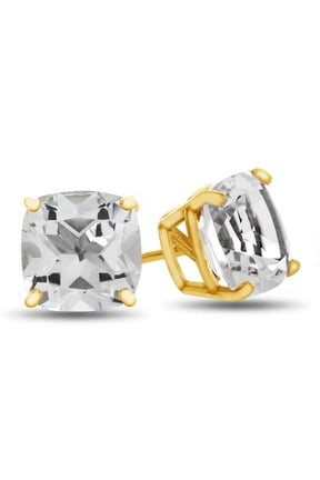 FJC Finejewelers 7x7mm Cushion-Cut Moissanite Post-With-Friction-Back Stud Earrings