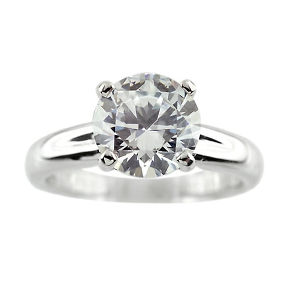 FJC Finejewelers 8mm White Round Cubic Zirconia Ring