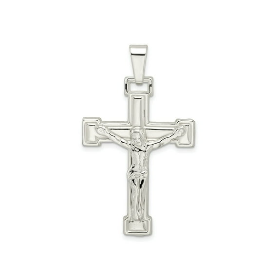 FJC Finejewelers 925 Sterling Silver Polished Crucifix Charm 47 x 27 mm