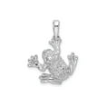 thumbnail image 1 of FJC Finejewelers 925 Sterling Silver Polished/Texture Frog Hanging by Leg Charm 25 x 20 mm, 1 of 6