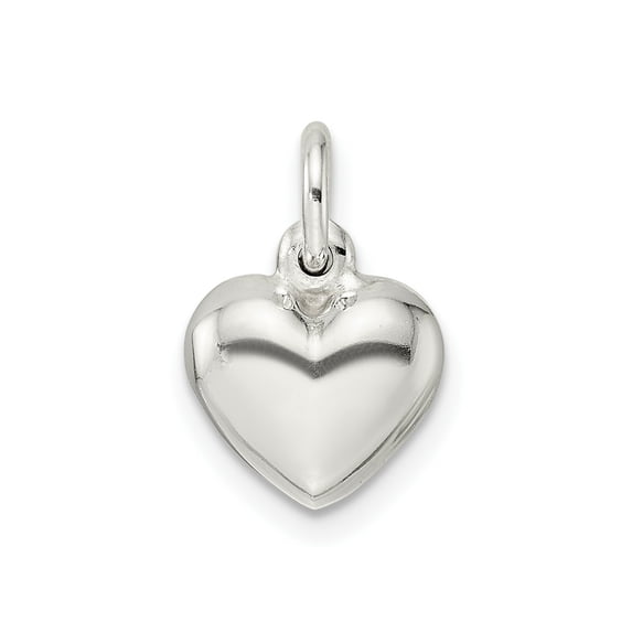 FJC Finejewelers 925 Sterling Silver Puffed Heart Charm 16 x 9 mm