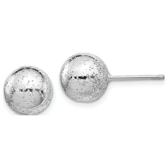 FJC Finejewelers 925 Sterling Silver Rhod Radiant Essence Ball Post Earrings 10 x 10 mm