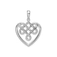 thumbnail image 1 of FJC Finejewelers 925 Sterling Silver Rhodium Plated Polished Celtic Knot Heart Charm 21 mm, 1 of 6