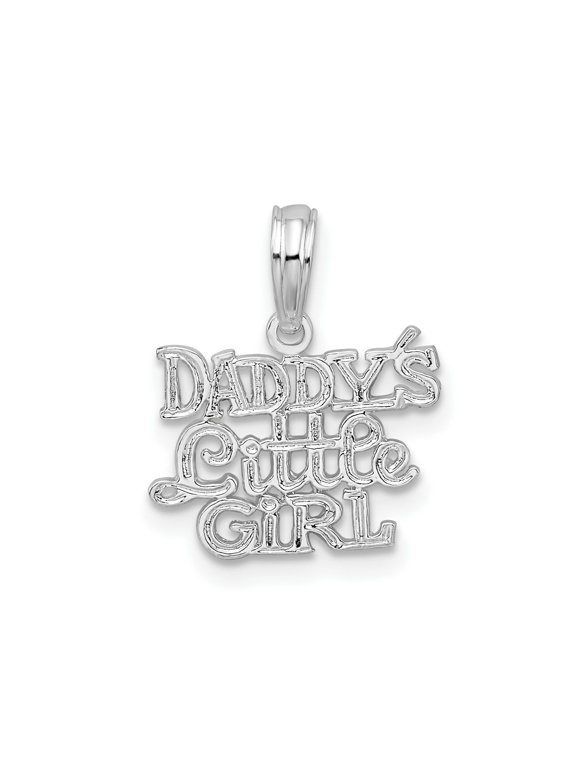 FJC Finejewelers 925 Sterling Silver Rhodium Plated Polished DADDYS LITTLE GIRL Charm
