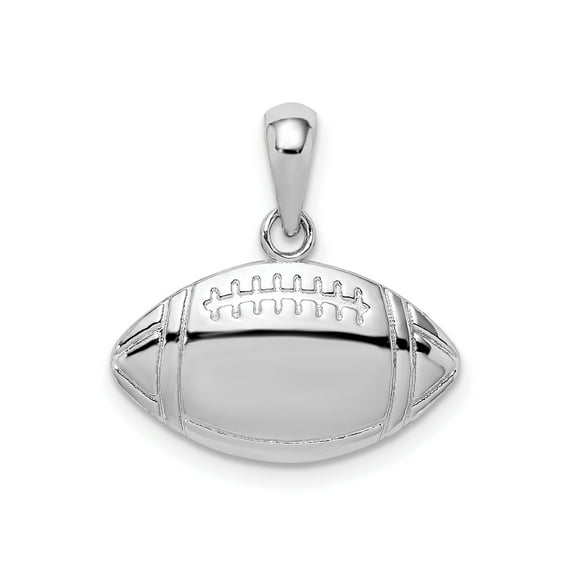 FJC Finejewelers 925 Sterling Silver Rhodium Plated Polished Football Charm 18 mm
