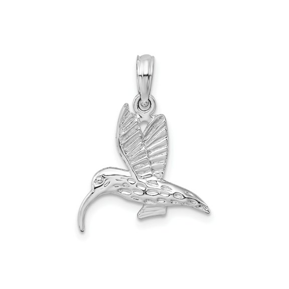 FJC Finejewelers 925 Sterling Silver Rhodium Plated Polished Hummingbird Charm 16 mm