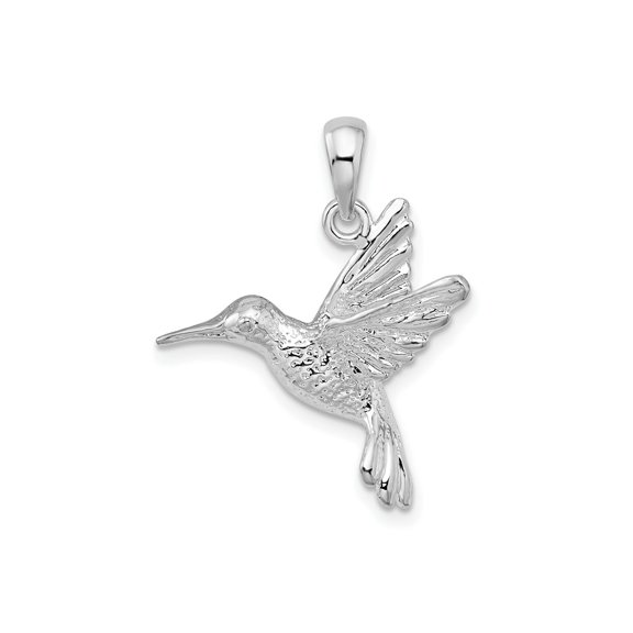 FJC Finejewelers 925 Sterling Silver Rhodium Plated Polished Hummingbird Charm 20 mm