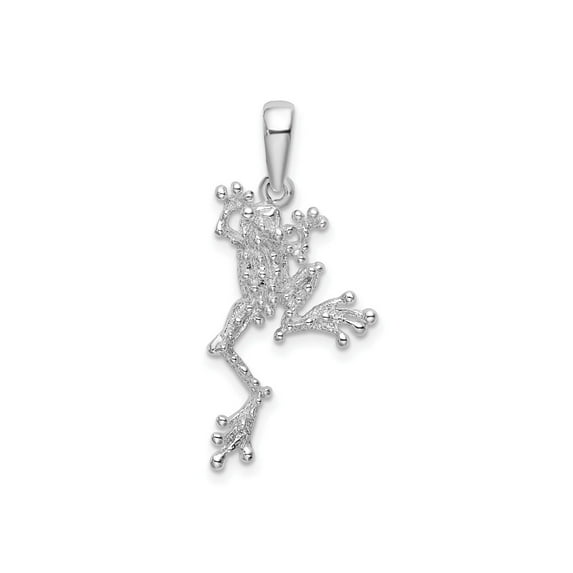 FJC Finejewelers 925 Sterling Silver Rhodium Plated Polished Jumping Frog Charm 30 x 14 mm