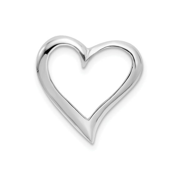 FJC Finejewelers 925 Sterling Silver Rhodium Plated Polished Large Floating Heart Charm