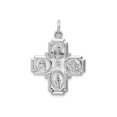 thumbnail image 1 of FJC Finejewelers 925 Sterling Silver Rhodium Plated Polished Solid Miraculous Medal Charm 34 x 23 mm, 1 of 6