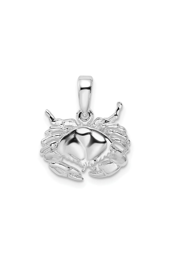 FJC Finejewelers 925 Sterling Silver Rhodium Plated Polished Stone Crab Charm 17 x 15 mm