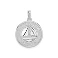 thumbnail image 1 of FJC Finejewelers 925 Sterling Silver d Jamaica Round Circle with Sailboat Charm 25 x 18 mm, 1 of 6