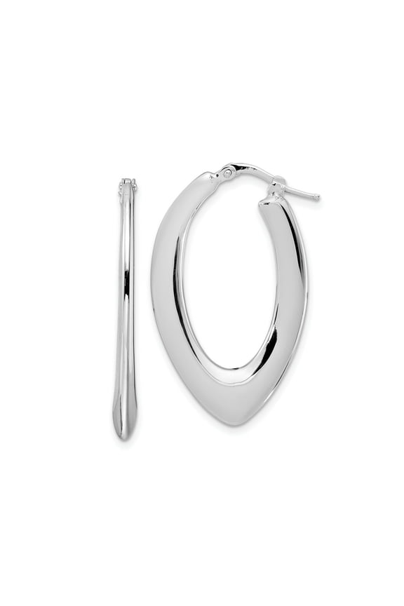 FJC Finejewelers 925 Sterling Silver d Polished Oval Hoop Earrings 26 x 21 mm