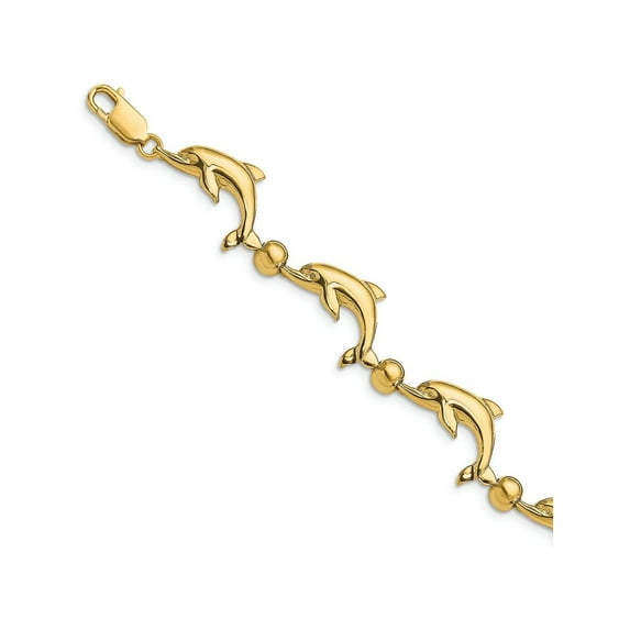 FJC Finejewelers Jumping Dolphin Link with Ball Connectors Bracelet