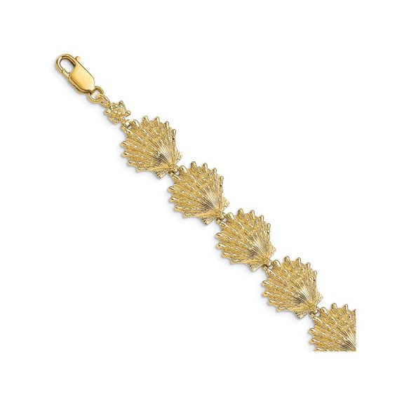 FJC Finejewelers Lion's Paw Shell Link Bracelet