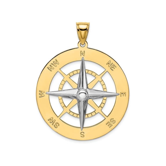 FJC Finejewelers Nautical Compass White Needle Charm