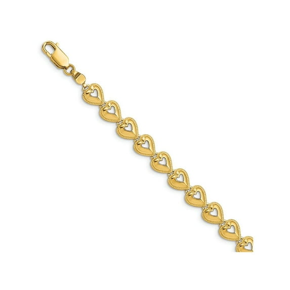 FJC Finejewelers Open Heart Link Bracelet