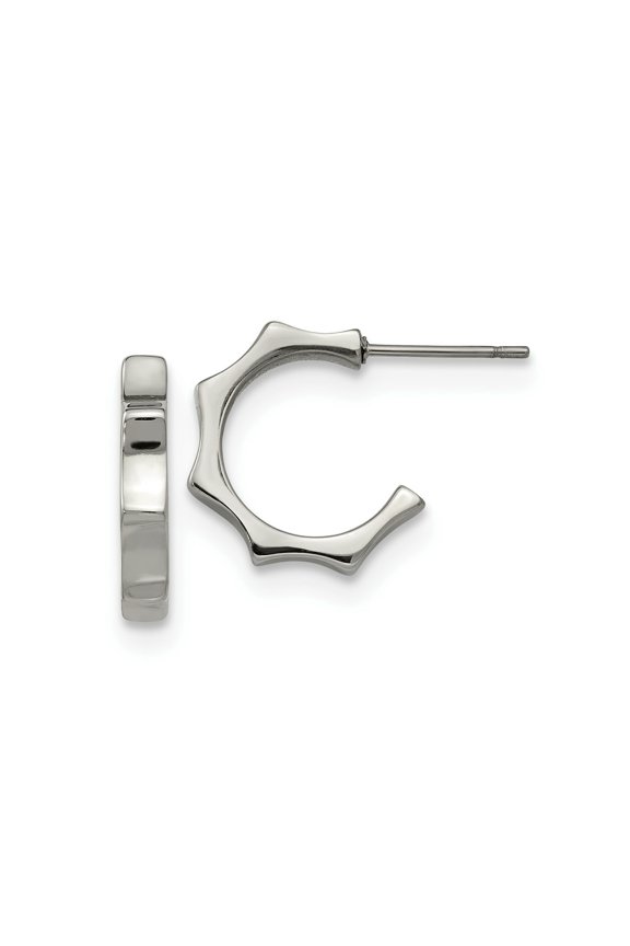 FJC Finejewelers Stainless Steel Polished Post Hoop Earrings 15 x 17 mm